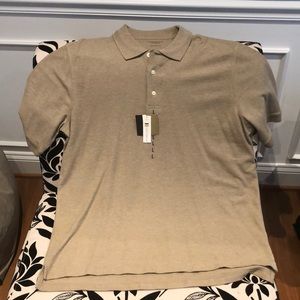 Men’s tan polo shirt